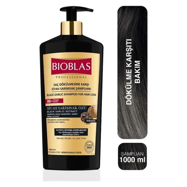 Bioblas Siyah Sarımsaklı 1000 Ml Saç Dökülmesine Karşı Şampuan - Görsel 8