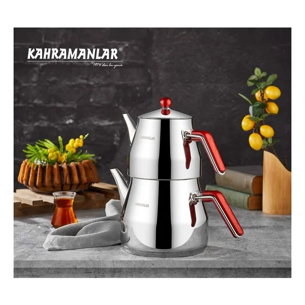 Kahramanlar Prizma Mini Boy Çelik Çaydanlık - Görsel 6