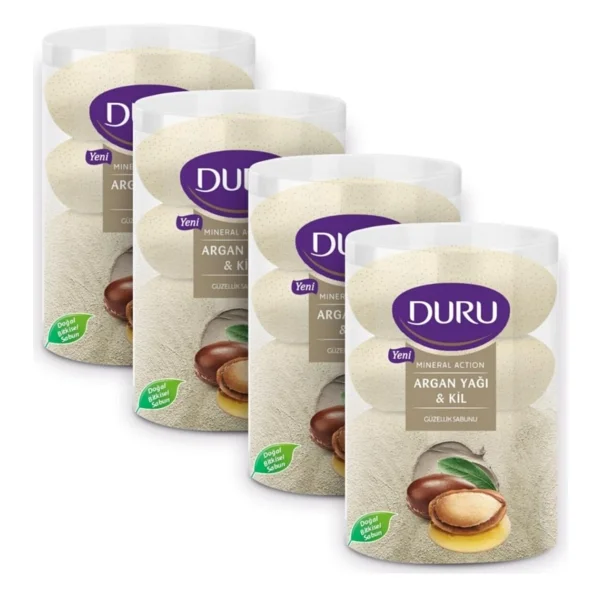 Duru Mineral Action Argan Yağı & Kil 4x110 Gr 4 Adet Güzellik Sabunu - Görsel 2