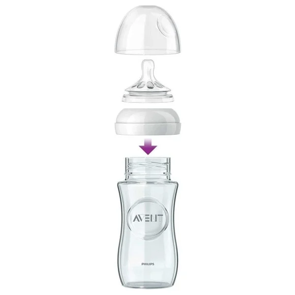 Philips Avent İkili Cam Biberon Seti 500 ml Temizleyici Hediyeli! - Görsel 3