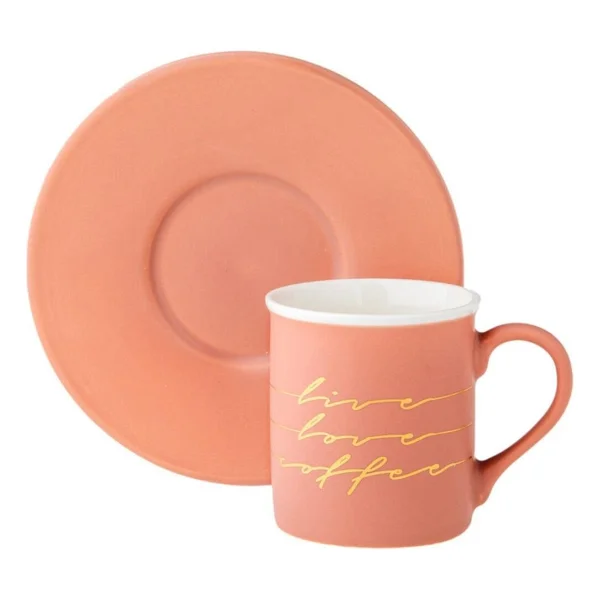 Jumbo Joy Pembe Kahve Fincan Takımı - Görsel 2
