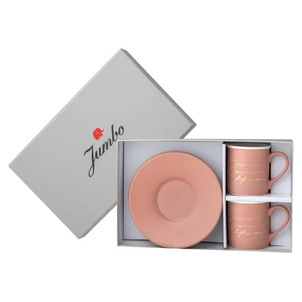 Jumbo Joy Pembe Kahve Fincan Takımı - Görsel 4