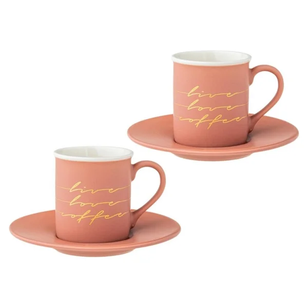 Jumbo Joy Pembe Kahve Fincan Takımı - Görsel 5
