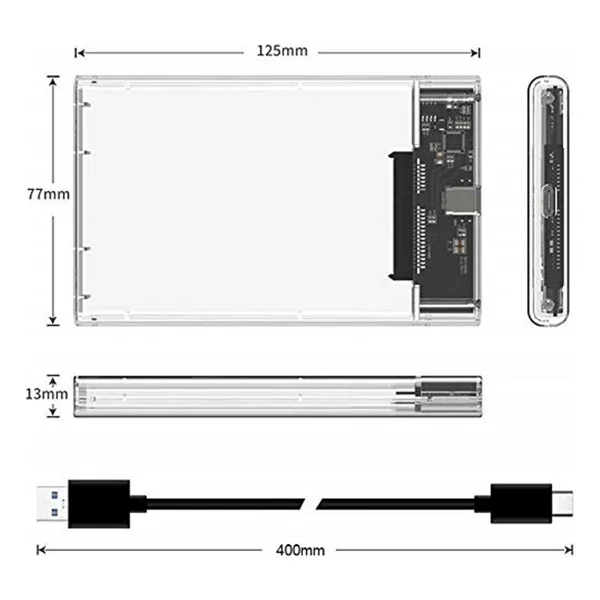 Alfais 4389 Type-C 2.5" Harddisk Kutusu - Görsel 3