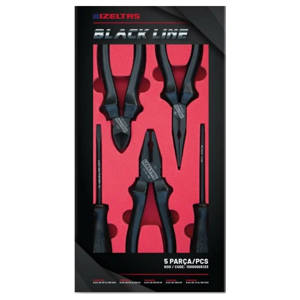 İzeltaş 13000005133 5 Parça Black Line El Aleti Seti - Görsel 2