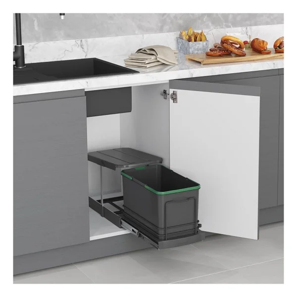 Starax 2573 Teleskopik Raylı Çöp Kovası 16 Lt - Görsel 4