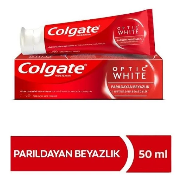 Colgate Optic White Parıldayan Beyazlık 50 Ml Florürlü Diş Macunu - Görsel 5
