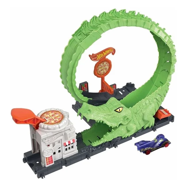 Hot Wheels Düşman Yaratıklar Oyun Seti Gator Loop Attack Hkx39 - Görsel 5