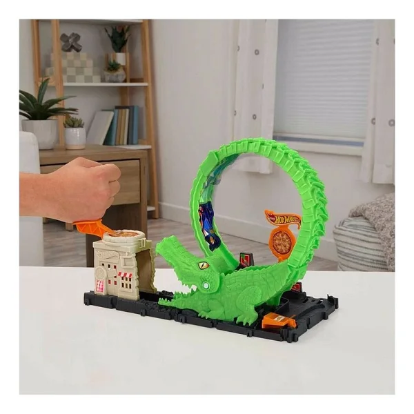 Hot Wheels Düşman Yaratıklar Oyun Seti Gator Loop Attack Hkx39 - Görsel 4