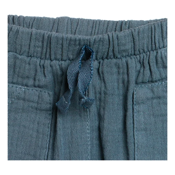 Hellobaby Hellobaby Basic Erkek Bebek Ön Cepli Dokuma Pantolon Erkek Bebek - Koyu Mavi - 9 Ay - Görsel 2