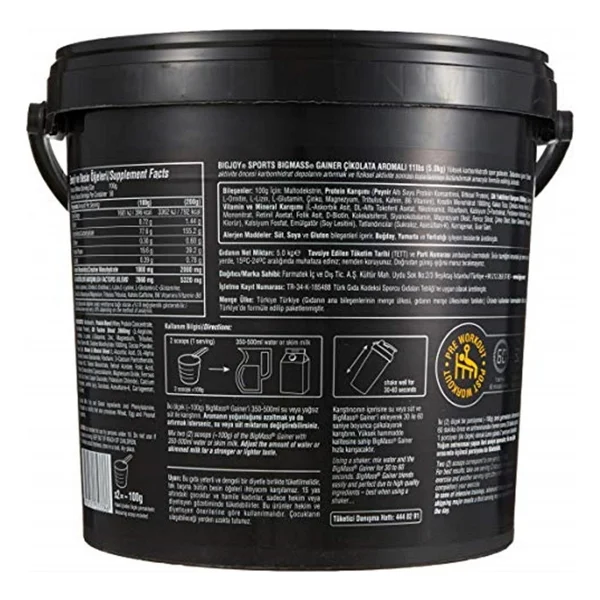 Bigjoy Bigmass Gh Factors Karbonhidrat Tozu 5000 Gr Çikolatalı - Görsel 6