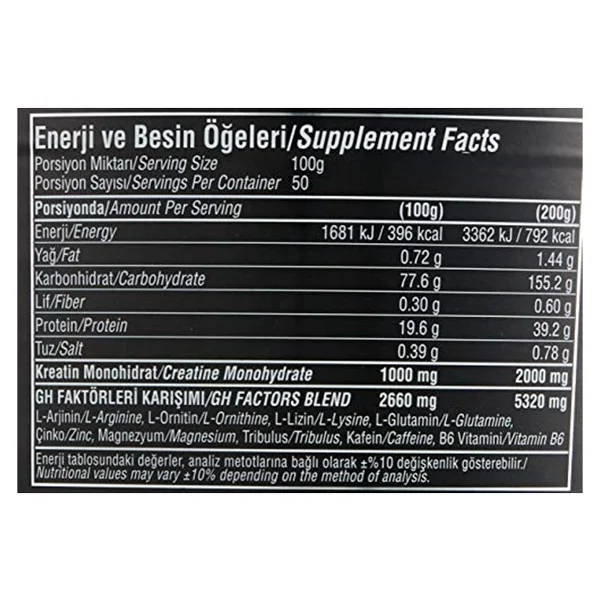 Bigjoy Bigmass Gh Factors Karbonhidrat Tozu 5000 Gr Çikolatalı - Görsel 7