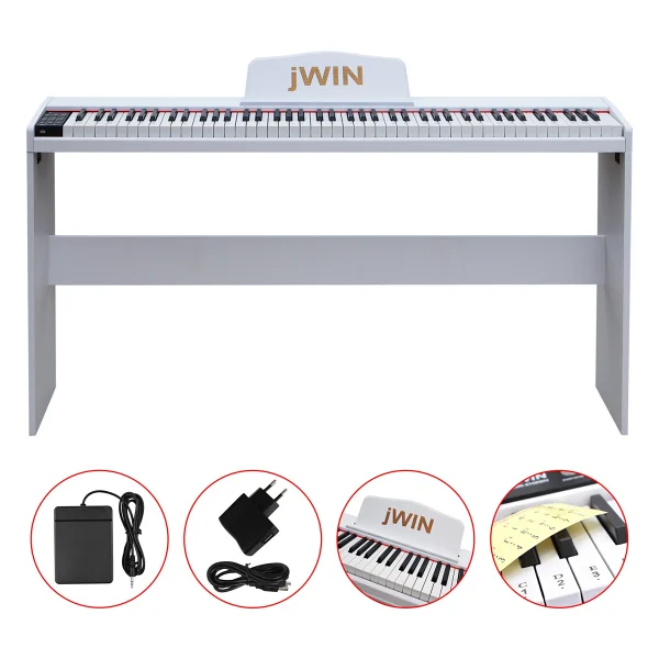 Jwin Sdp-88 Tuş Hassasiyetli Beyaz Dijital Piyano - Görsel 9