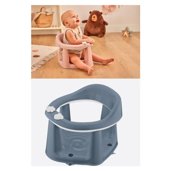 Flosoft Vakumlu Bebek Banyo Oturağı & Mama Oturağı 2'si 1 Arada Mavi - Görsel 2