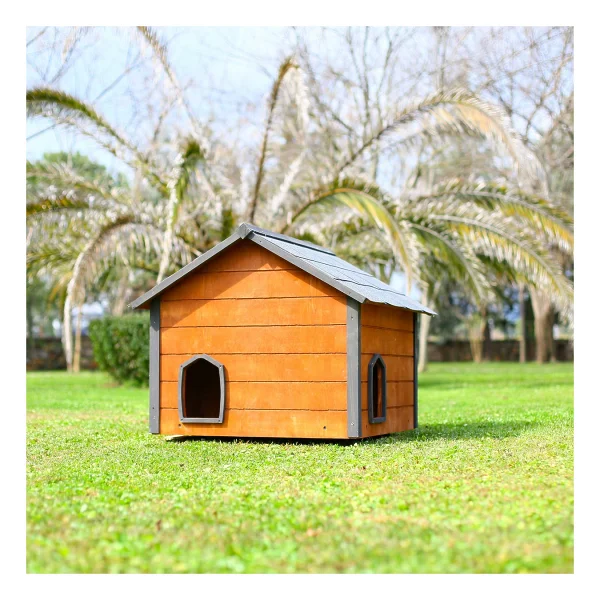Mandu Teraslı Ahşap Kedi Evi - Görsel 4