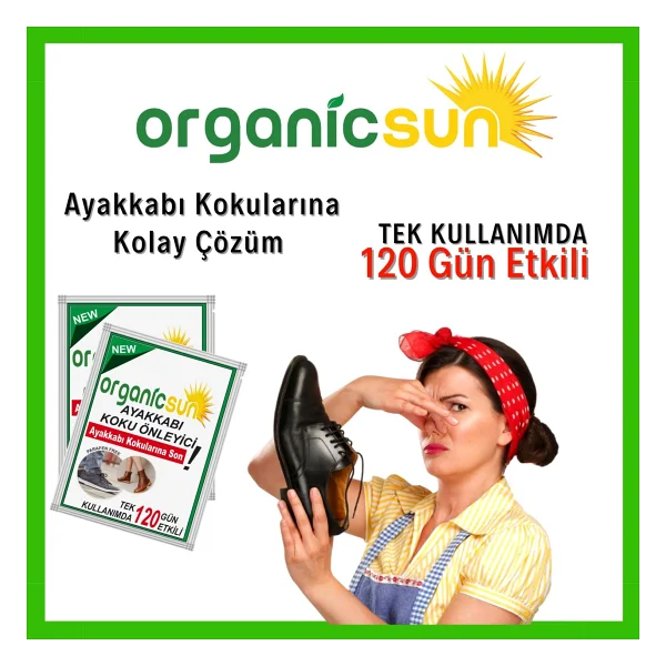 Organicsun 10'lu Paket Ayakkabı Koku Önleyici Giderici Toz 120 Gün Etkili Ayak Kokusu Tozu Giderici - Görsel 5