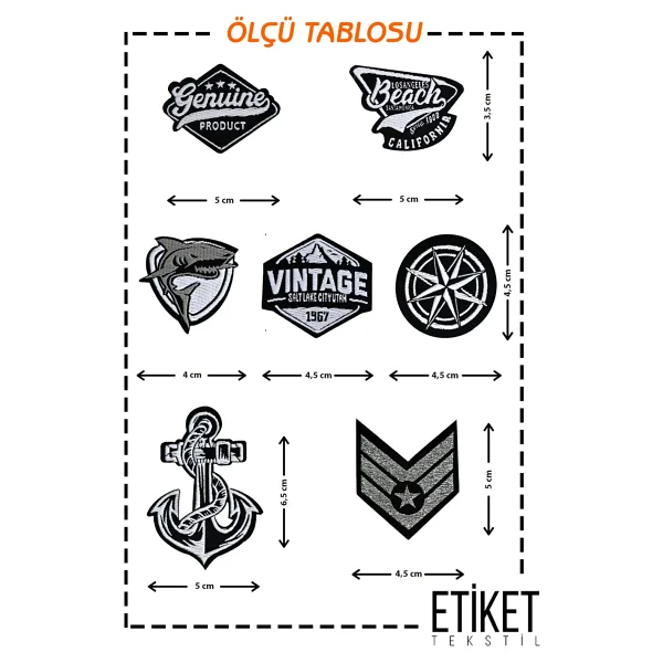 Fantastıc Arma Ütü Ile Yapışan Dokuma Arma Seti Patch Yama Denizci/Beach Modeli - Görsel 2