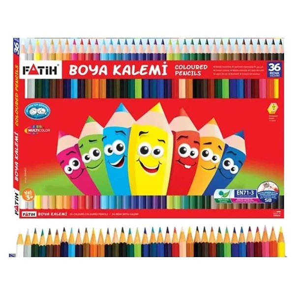 Fatih Tam Boy 36'lı Kuru Boya Seti - Görsel 6