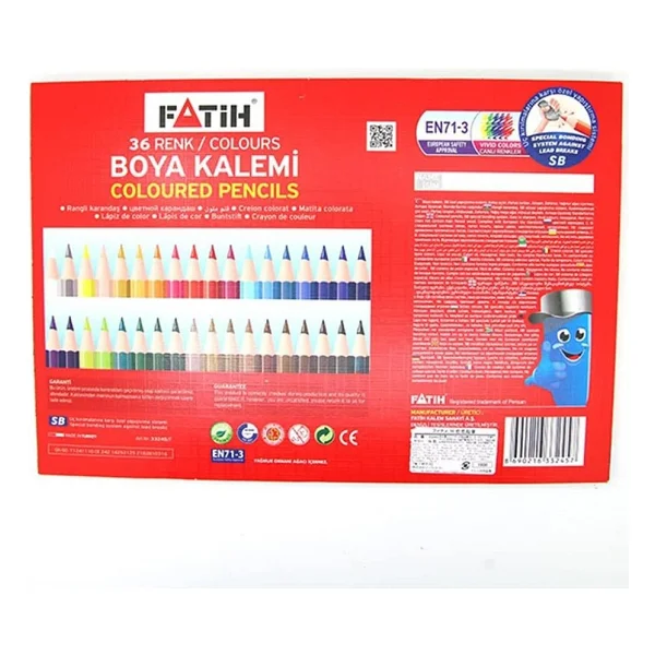 Fatih Tam Boy 36'lı Kuru Boya Seti - Görsel 5