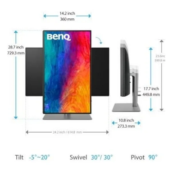 Benq Pd2725u 27" 5 Ms 4K Pivot Ips 60 Hz Monitör - Görsel 4