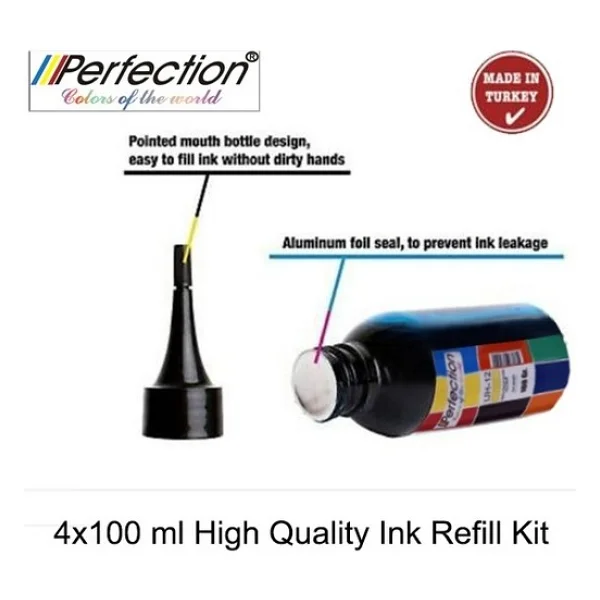 Perfection Hp Deskjet 2133 / 2134 / 3630 Uyumlu Kartuş Dolum Seti 5 X 100 Ml - Görsel 2