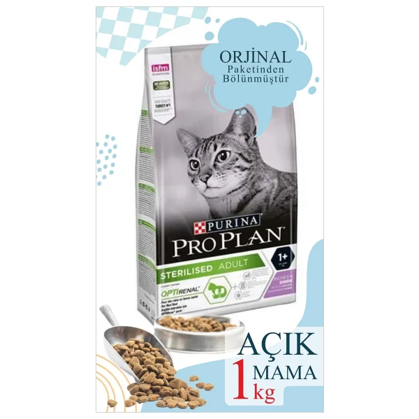 Pro Plan Sterilised Hindili Ve Tavuklu Kısırlaştırılmış 1 Kg Yetişkin Kedi Maması - Açık Paket - Görsel 6