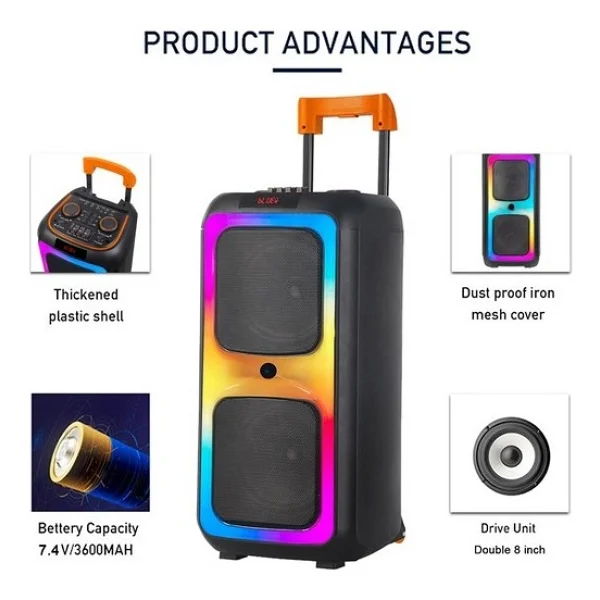Torima Ndr-1097 Mikrofonlu RGB Bluetooth Hoparlör - Görsel 3