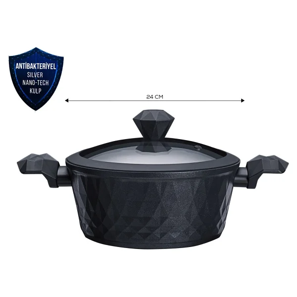 Karaca Biodiamond Antibakteriyel Kulp 24 Cm Tencere - Görsel 2