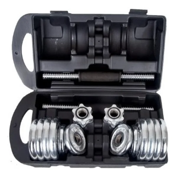 Ckspor 15 Kg Krom Dumbell Seti Çantalı Döküm Plaka Dambıl Seti Cks15 - Görsel 2
