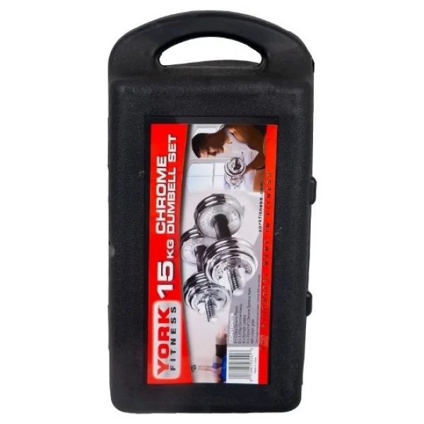Ckspor 15 Kg Krom Dumbell Seti Çantalı Döküm Plaka Dambıl Seti Cks15 - Görsel 4
