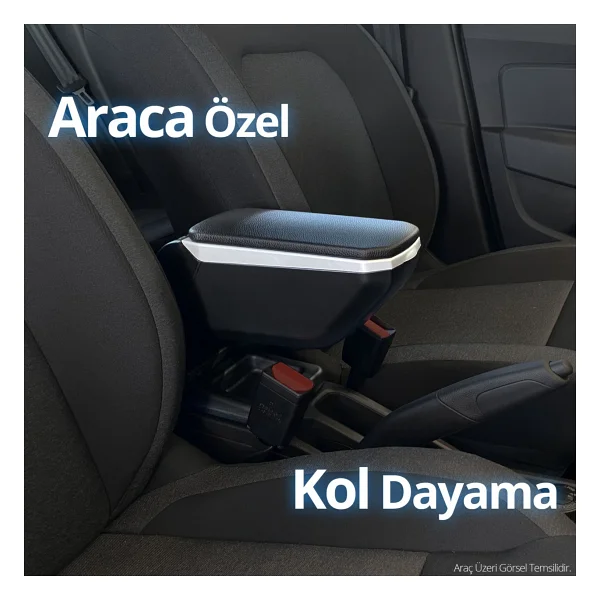 S-Dizayn Seat Ibiza Kol Dayama Kolçak Geçmeli Abs Gri 2009-2016 A+Kalite - Görsel 5