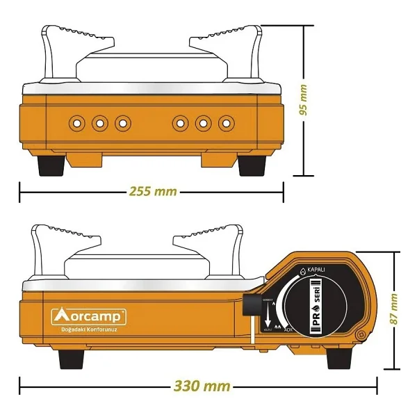 Orcamp Ck-505 Turuncu Portatif Kamp Ocağı - Görsel 3