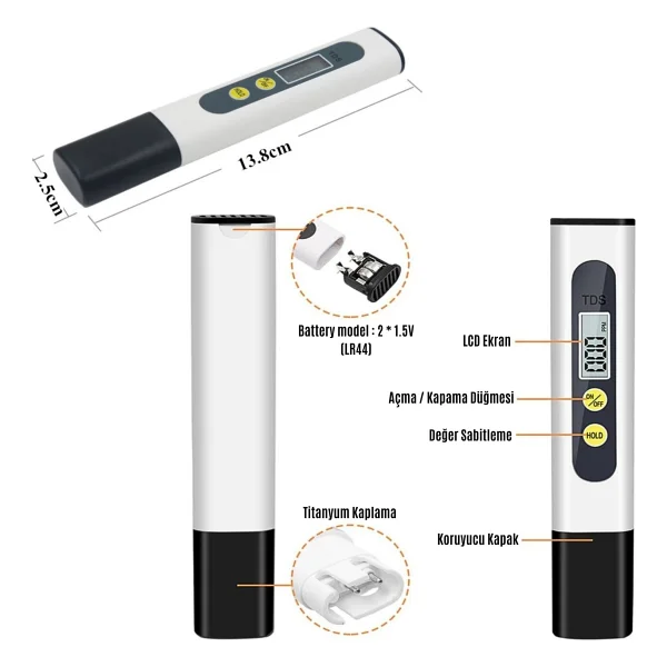 Evora Yeni Model Tds Metre Su Ölçüm Cihazı - Görsel 5