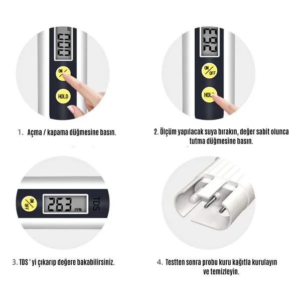 Evora Yeni Model Tds Metre Su Ölçüm Cihazı - Görsel 4