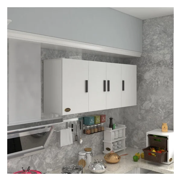 Kenzlife Hazır Mutfak Marina Byz 060x150x22 Mutfak Banyo Dolabı Kapaklı Raflı - Görsel 6