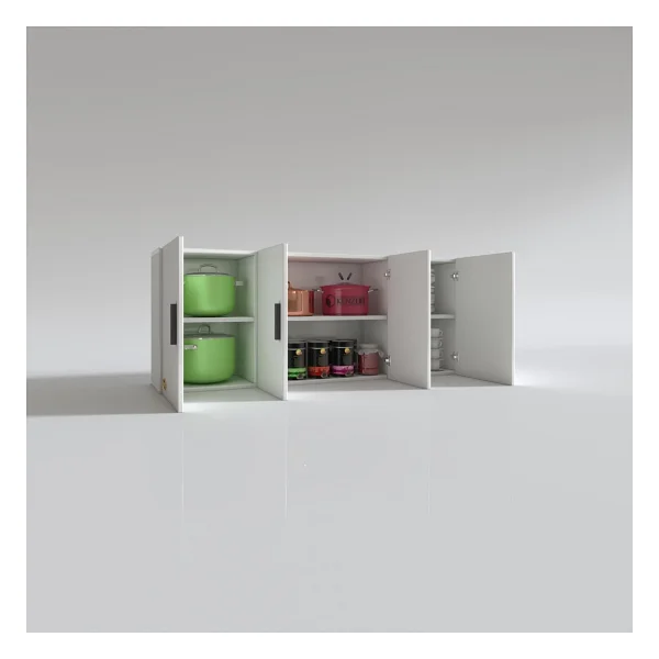 Kenzlife Hazır Mutfak Marina Byz 060x150x22 Mutfak Banyo Dolabı Kapaklı Raflı - Görsel 3