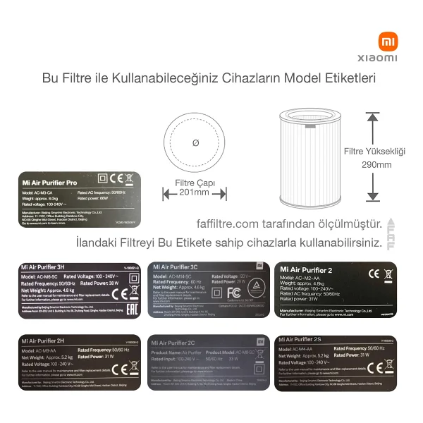 Faf Filtre Xiaomi Mi Smart Air Purifier 4/2h/2c/3h/3c / Pro Hava Temizleyici Filtre Ve Aksesuarları - Görsel 7
