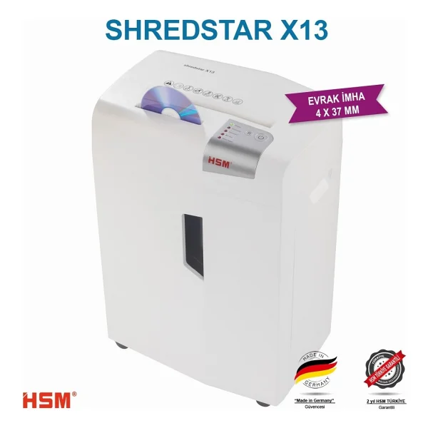 Hsm Shredstar X13 4x37 Mm Evrak İmha Makinesi - Görsel 5