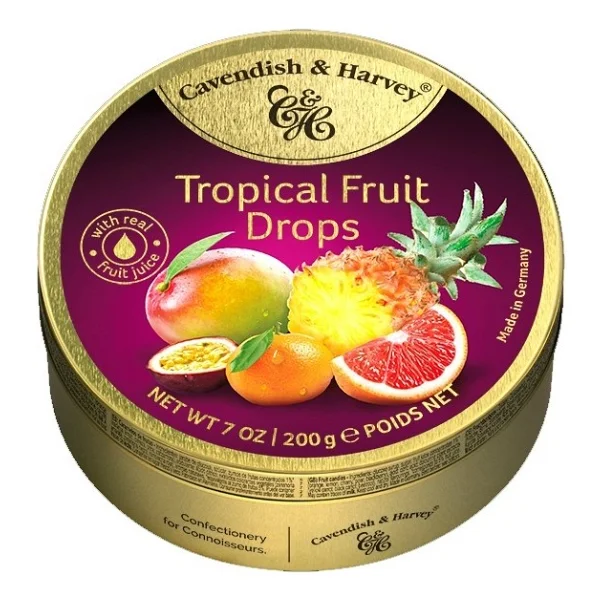 Cavendish & Harvey Tropical Fruit Drops 200 Gr - Görsel 4