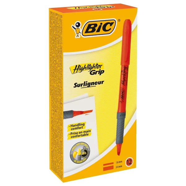 Bic Marking Brite Liner Grip Sarı Fosforlu Kalem - Görsel 10