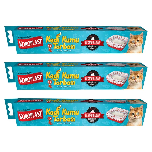 Koroplast Kedi Kumu Torbası 7 Adet - 3'lü - Görsel 2