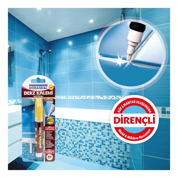 Vodaseal Derz Çizgisi Yenileme Kalemi Tekli Bej - Görsel 2