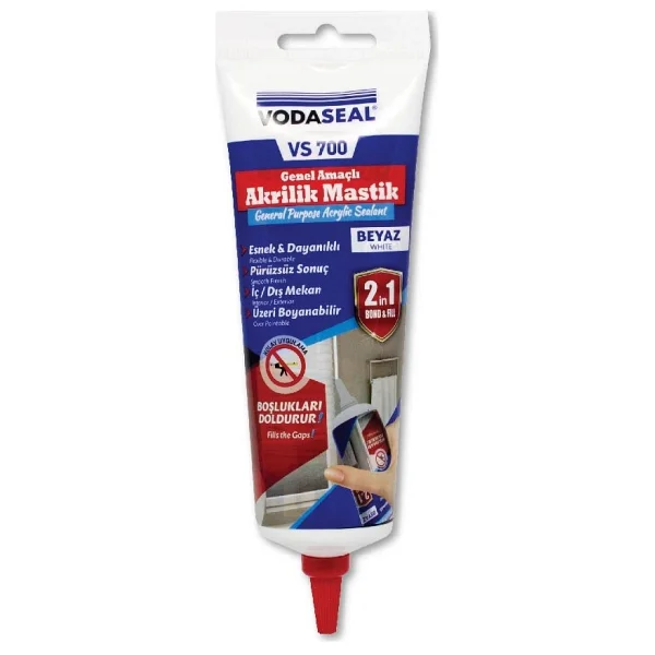 Vodaseal Vs-700 400 Gr Genel Amaçlı Esnek Boyanabilir Akrilik Mastik - Görsel 2