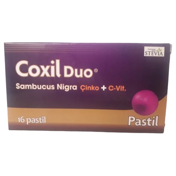 Coxil Duo Sambucus Nigra Çinko C Vitamini 16 Pastil - Görsel 3
