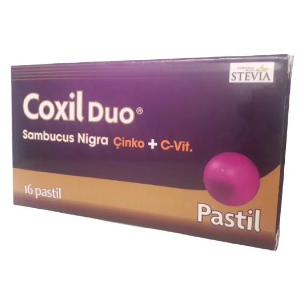 Coxil Duo Sambucus Nigra Çinko C Vitamini 16 Pastil - Görsel 2