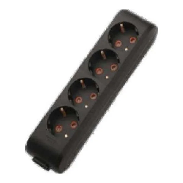 Viko Multi-Let 90133400 Topraklı Kablosuz Siyah 4'lü Priz - Görsel 3