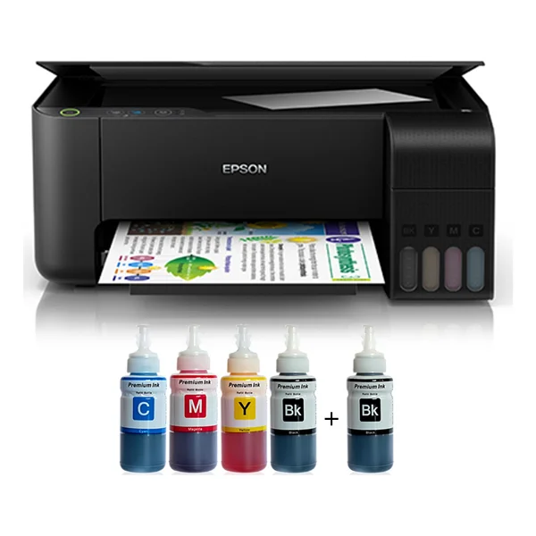 Epson EcoTank L3150 Tarayıcı + Fotokopi Renkli Çok Fonksiyonlu Tanklı Mürekkep Püskürtmeli Yazıcı - Muadil Mürekkepli - Görsel 3