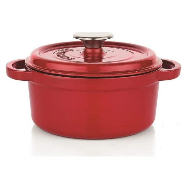 Schafer Guss Chef Kırmızı 24 cm Derin Döküm Tencere - Görsel 2