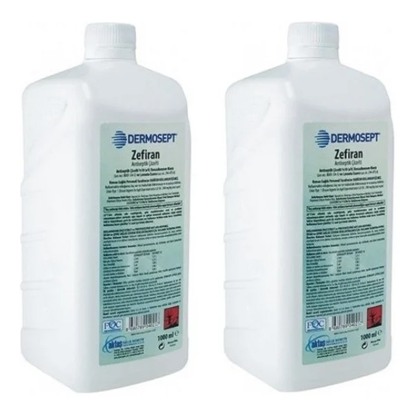 Dermosept Zefiran Antibakteriyel Antifungal Çözelti 1 lt 2 Adet - Görsel 2