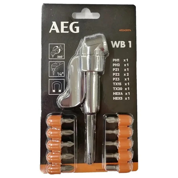 Aeg Wb1 10 Parça Köşe Vidalama Adaptörü - Görsel 3